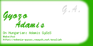gyozo adamis business card