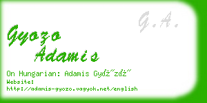 gyozo adamis business card